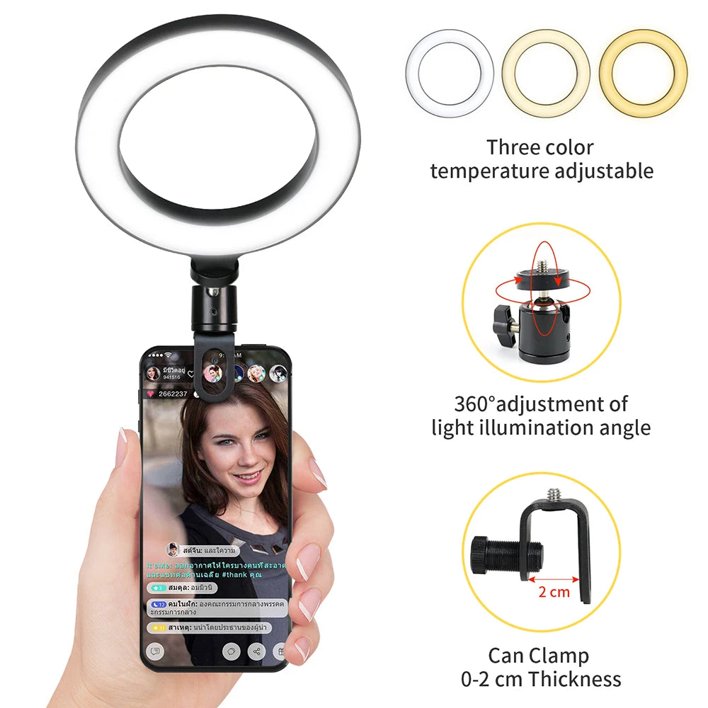 Ring Light LED for Laptop Video Conferencing & Streaming