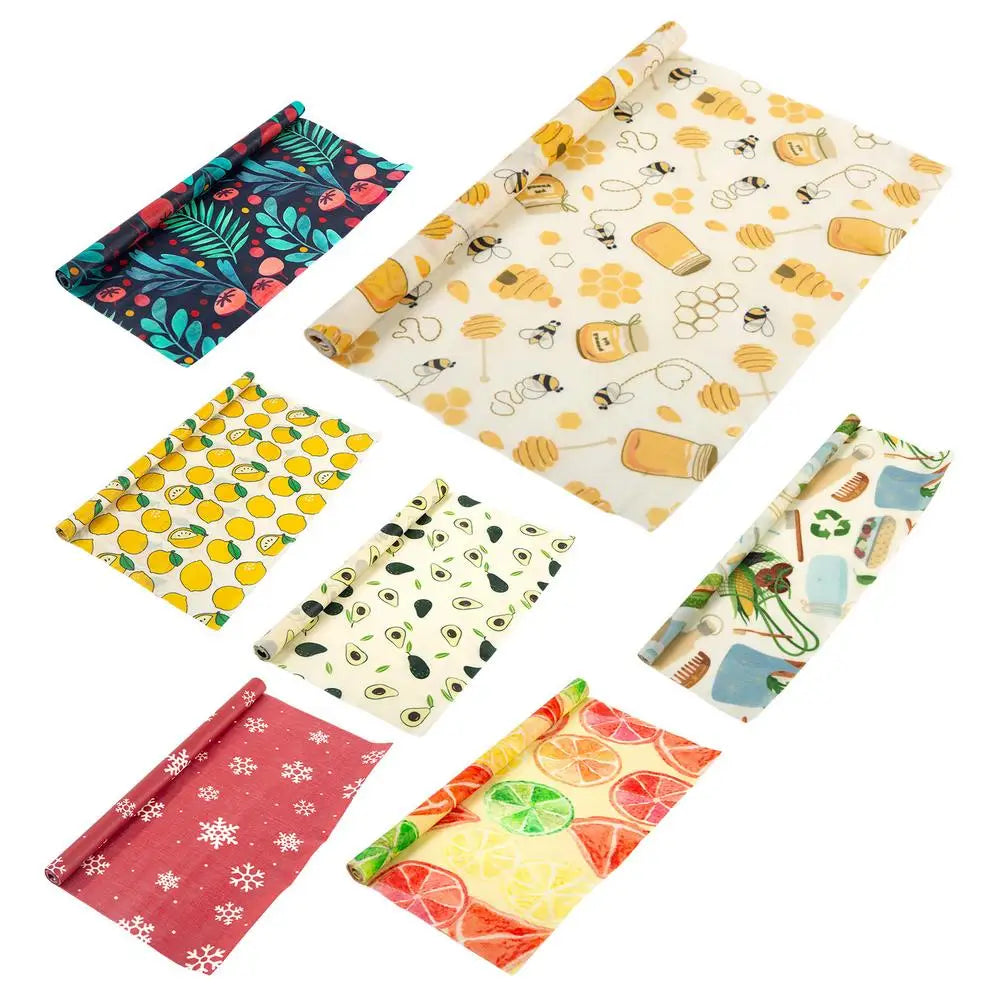 Eco-Friendly Beeswax Kitchen Wraps – Reusable Mixed Patterns