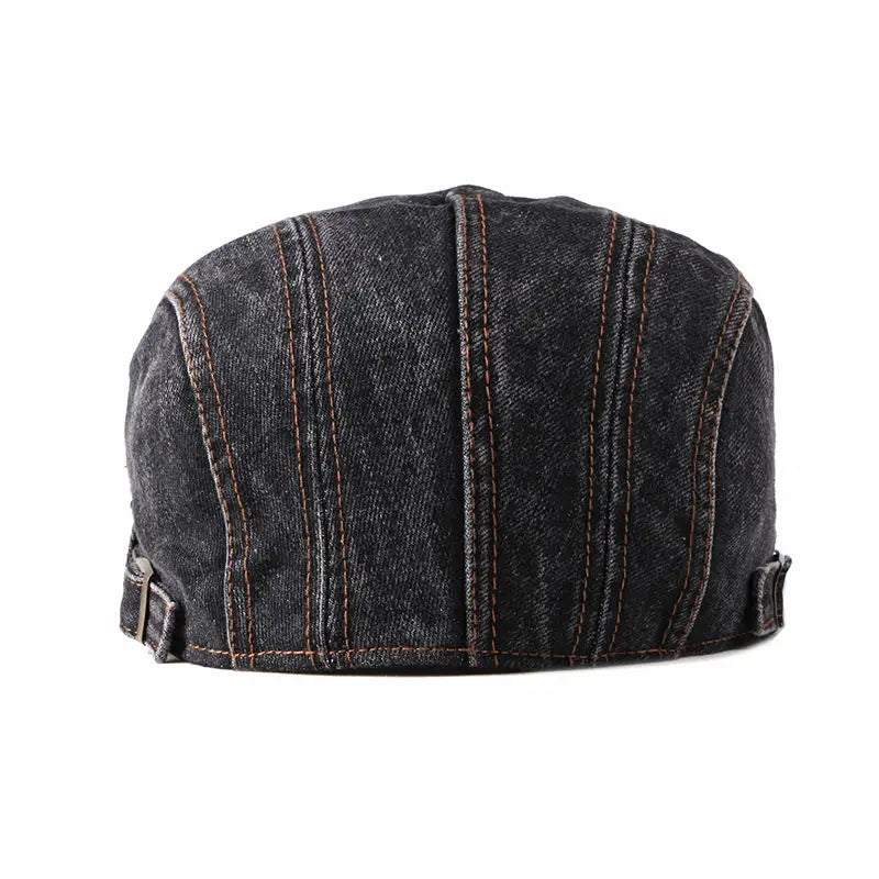 Versatile 2020 Four Seasons Denim Flat Cap for Men and Women