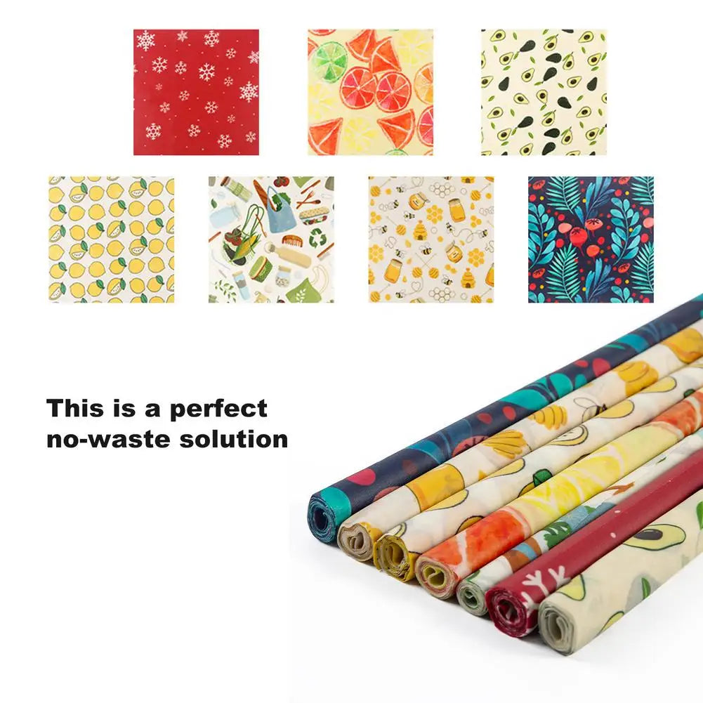 Eco-Friendly Beeswax Kitchen Wraps – Reusable Mixed Patterns