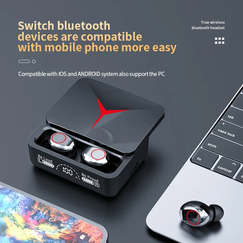 Original TWS M90 Wireless Headphones Gaming Earphone Bluetooth 5.3 Sport Earbuds with Mic Wireless Headset For iPhone Android