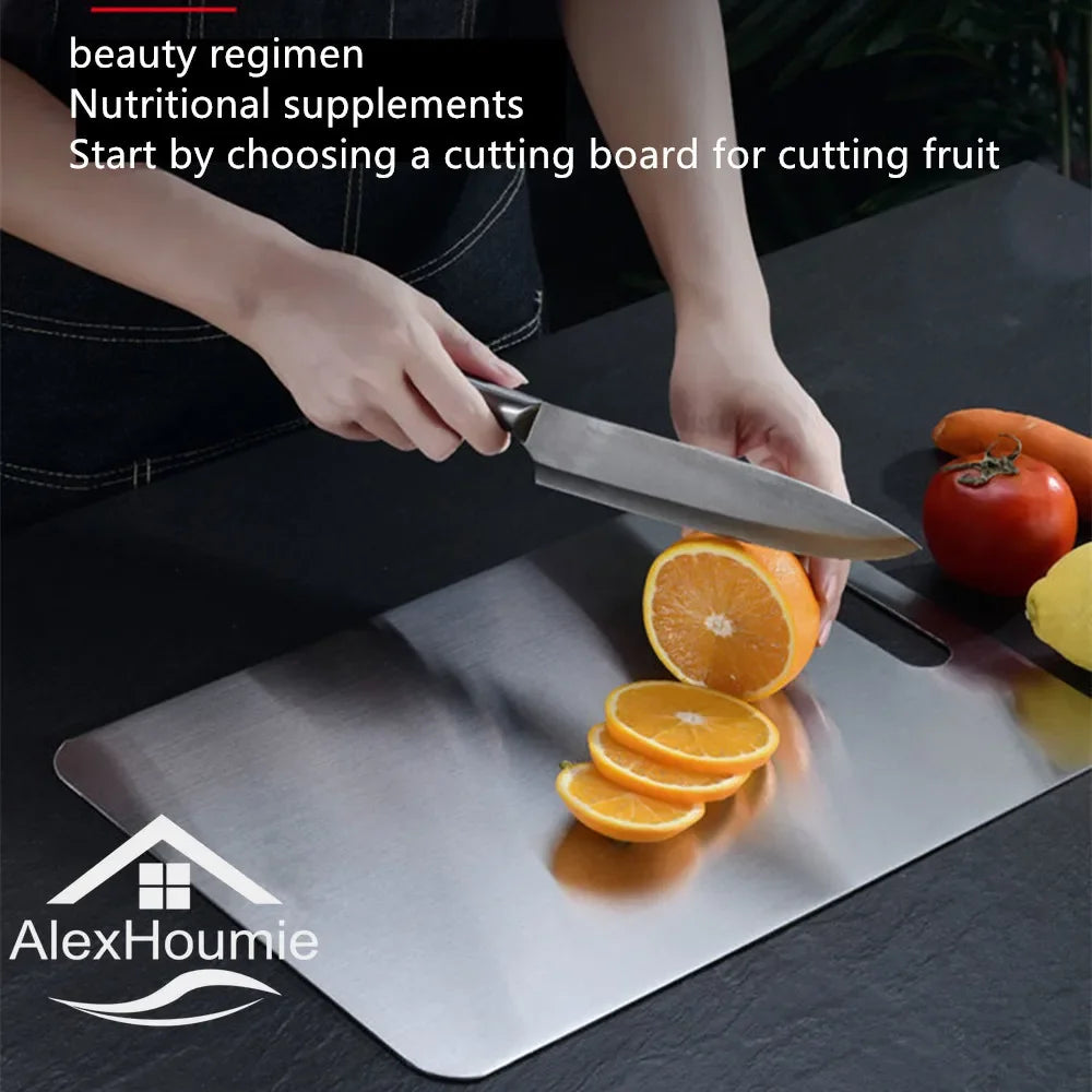 Stainless Steel Chopping Board for Kitchen - Rectangular Tool