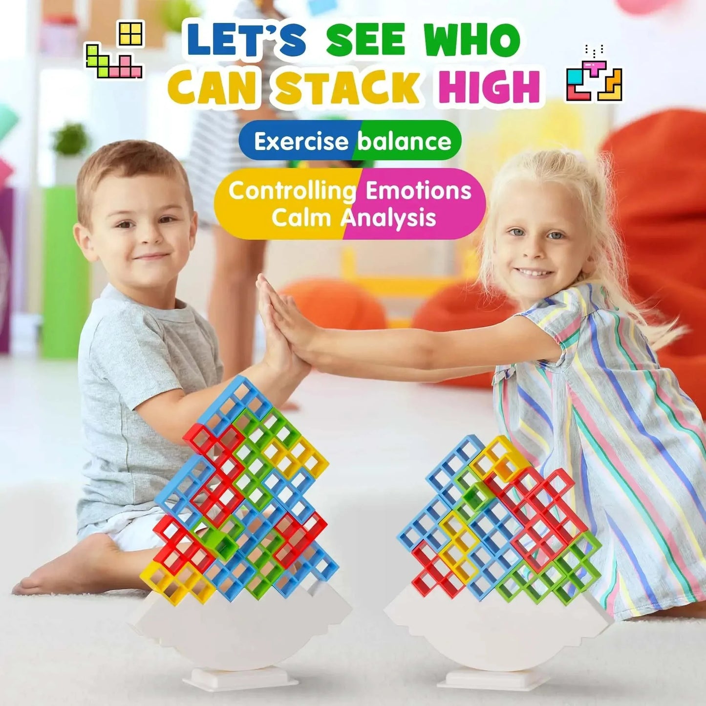 48-Piece Balance Stacked Toy Building Blocks for Kids