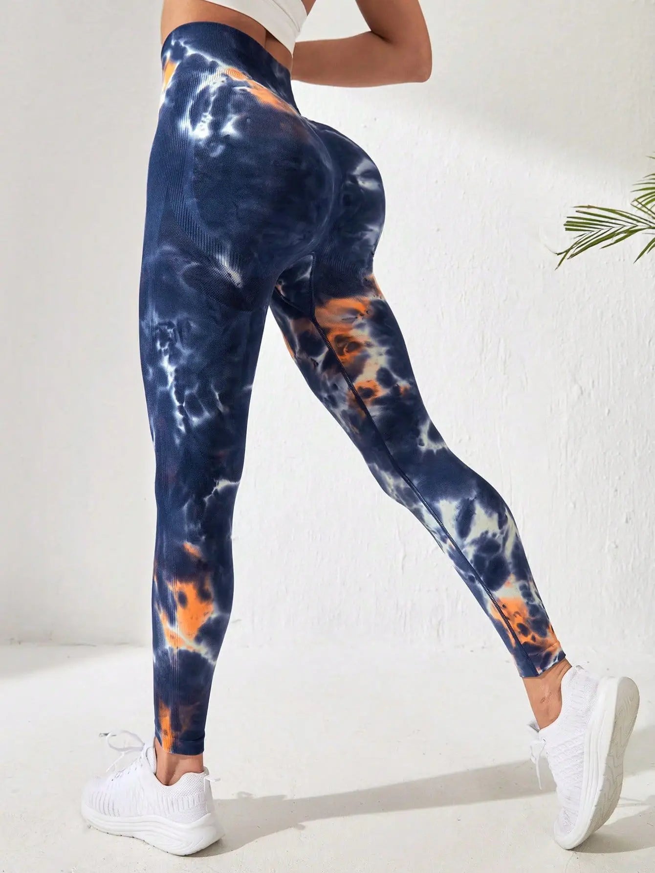 3D Print Tie Dye High Waist Pants Women Fitness Leggings