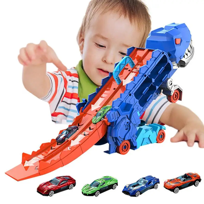 Cool Dino Car Transformed Toys Safe Holiday Gift for Kids