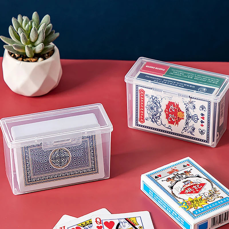 Transparent Card Box for Playing Cards PP Storage Container