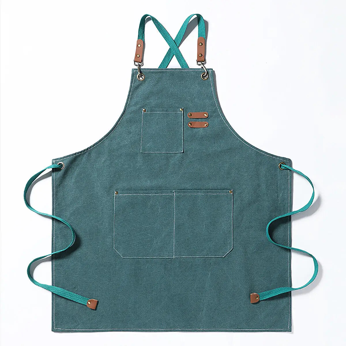 Thick Canvas Denim Bib Apron for Men Women Kitchen Workshop