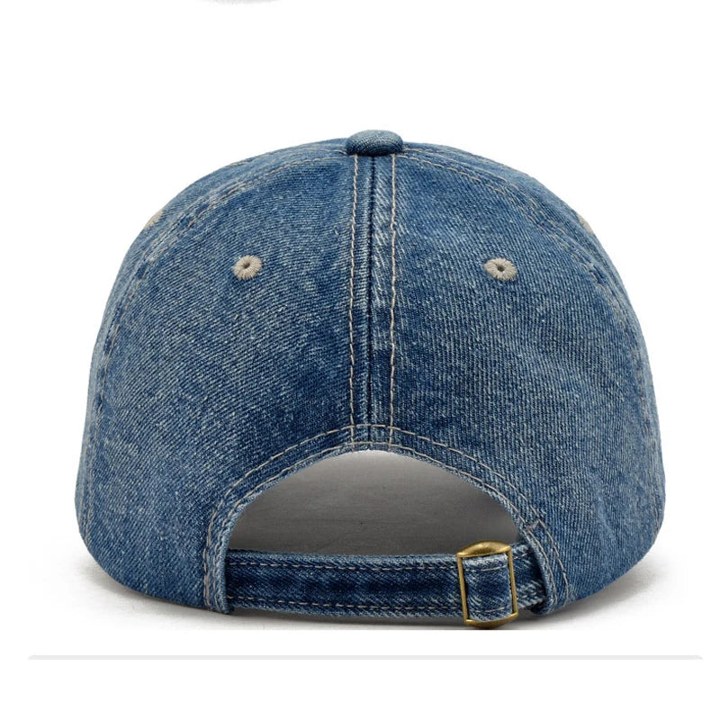 Denim Baseball Cap Unisex Embroidery Snapback Summer Hat