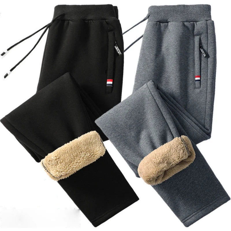 Winter Lambswool Casual Pants Men’s Jogging Fleece Trousers