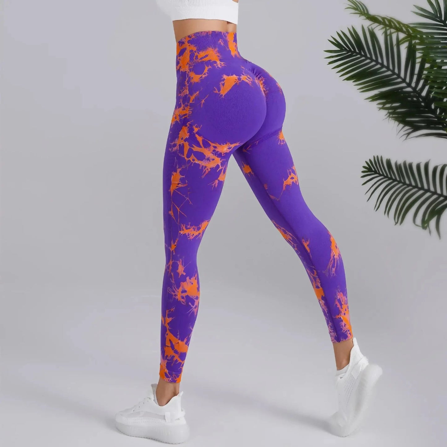 3D Print Tie Dye High Waist Pants Women Fitness Leggings