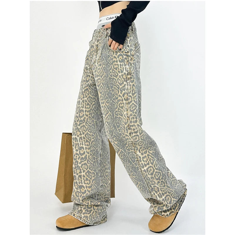 American Retro Wide Leg Pants for Women