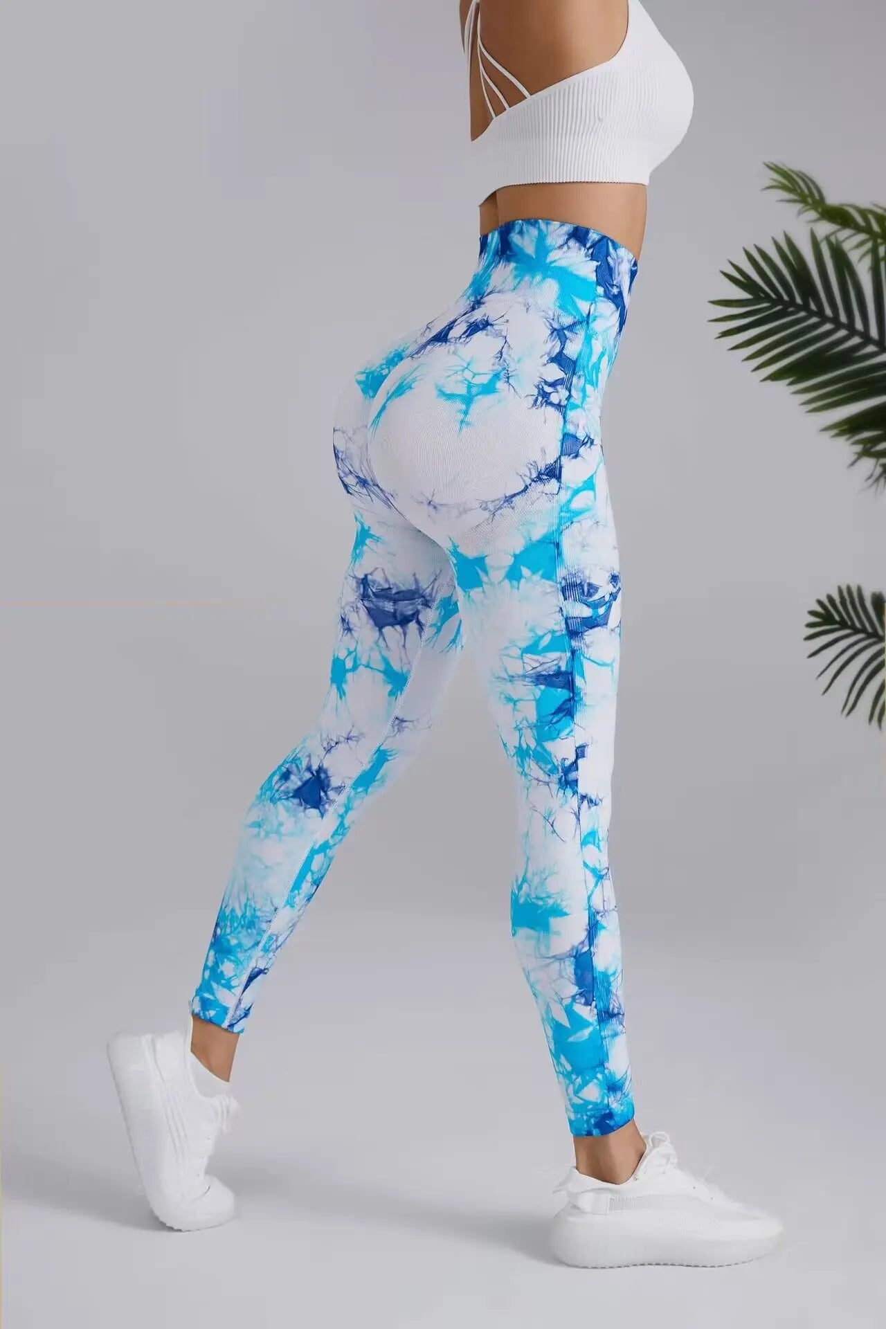 3D Print Tie Dye High Waist Pants Women Fitness Leggings