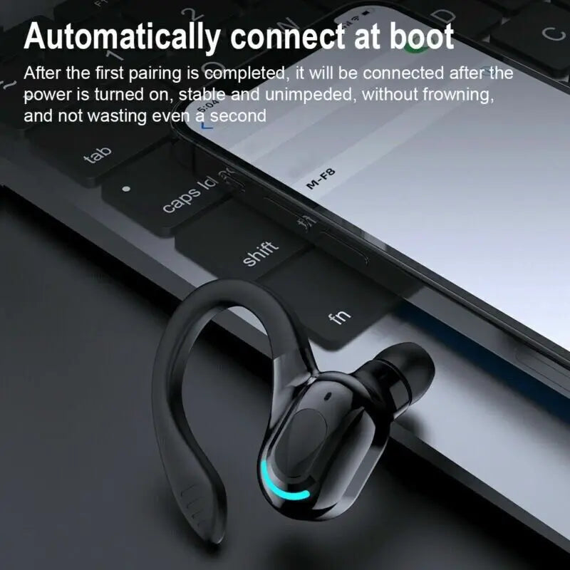 Bluetooth 5.1 Headset Wireless Earbuds Earphones Stereo Headphones Ear Hook F8