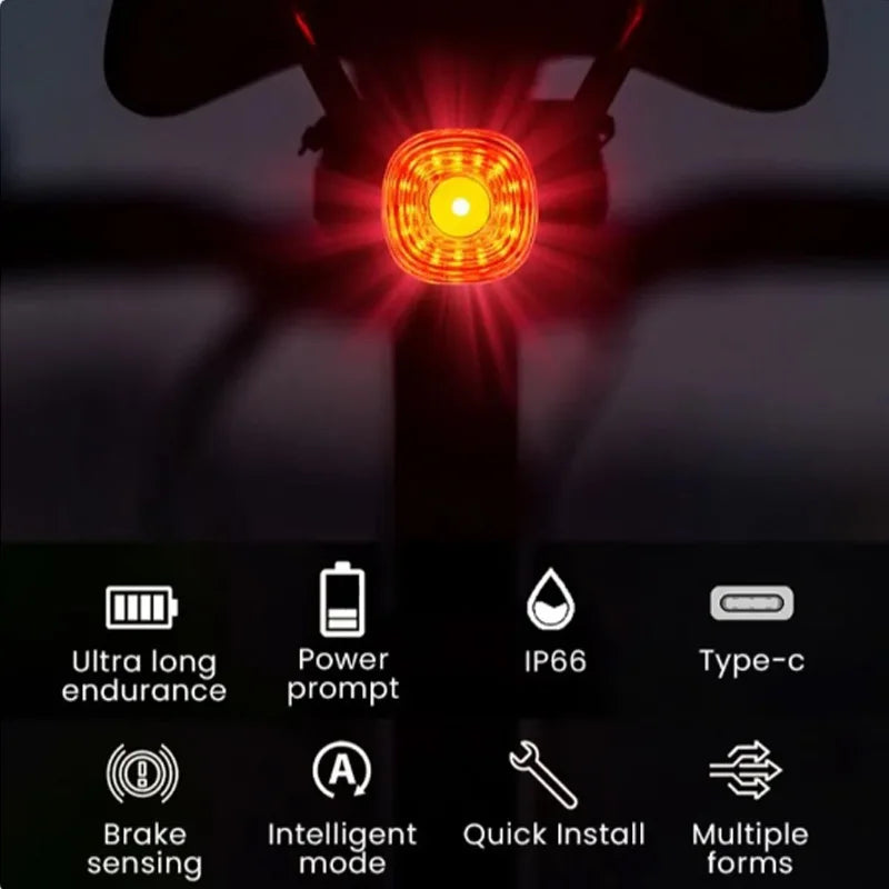 Bicycle Front Rear Light Set USB Charge MTB LED Waterproof