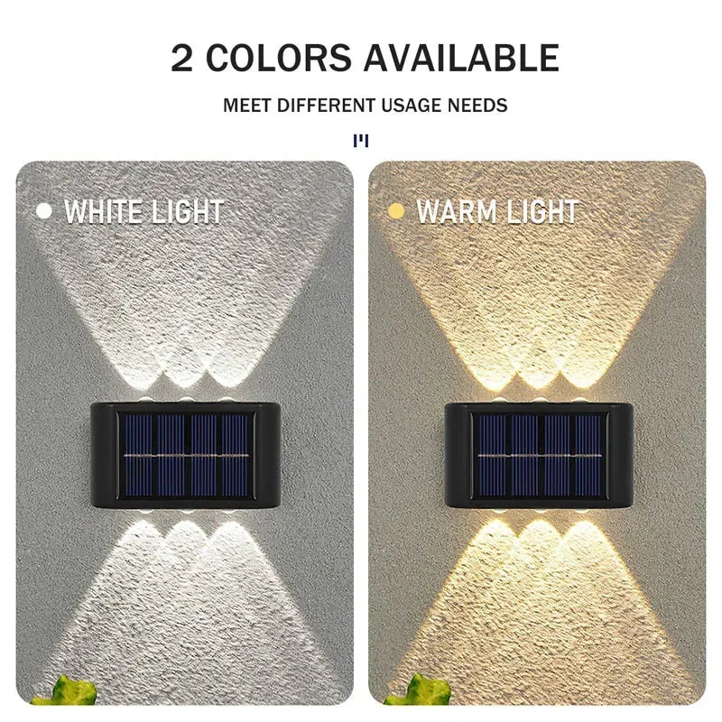 Solar Wall Lamp Outdoor Waterproof Lights for Garden Yard