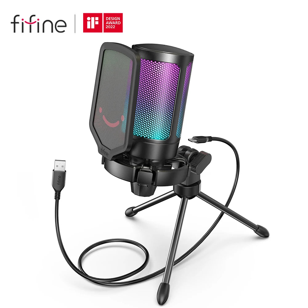 FIFINE Ampligame USB Microphone for Gaming & Streaming