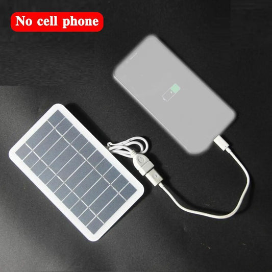 Portable 5V 2W Solar Panel USB Battery Charger for Outdoors