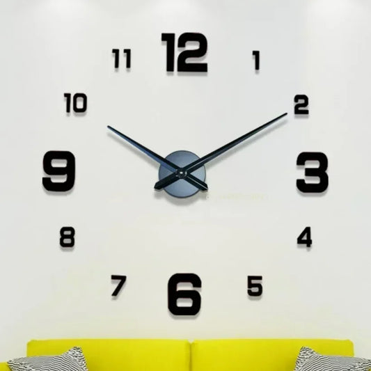 Large Acrylic Mirror Digital Wall Clock for Living Room