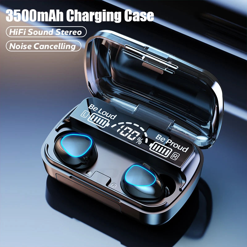 TWS Earphones 3500mAh Charging Box Bluetooth 5.1 Wireless Headphone 9D Stereo Sports Waterproof Earbuds Headsets With Microphone