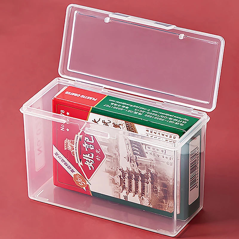 Transparent Card Box for Playing Cards PP Storage Container