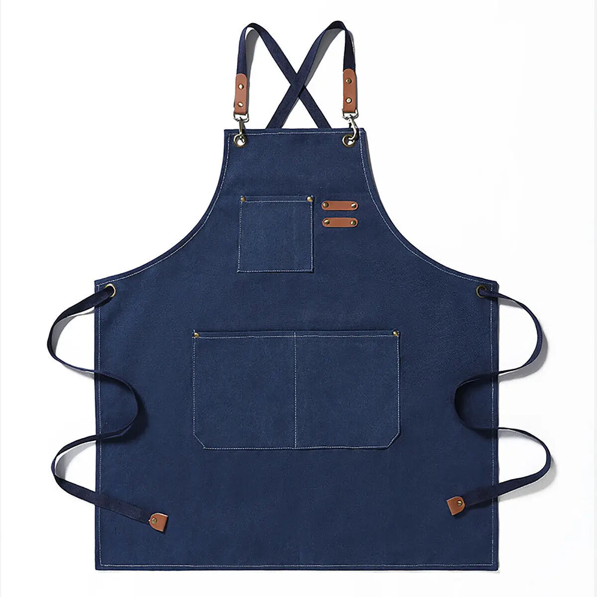 Thick Canvas Denim Bib Apron for Men Women Kitchen Workshop