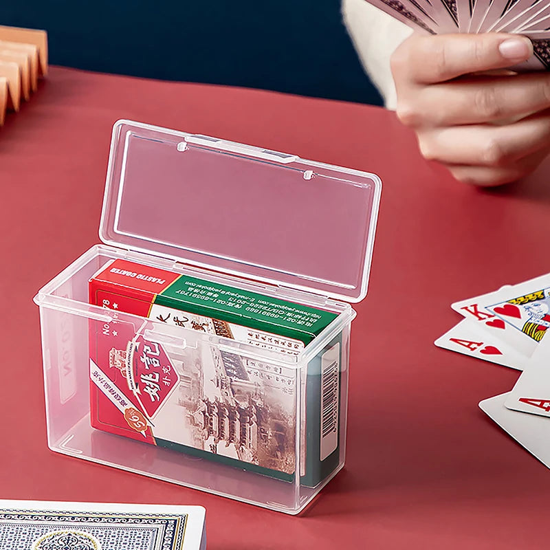 Transparent Card Box for Playing Cards PP Storage Container