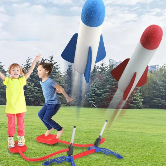 Kids Air Stomp Rocket Foot Pump Launcher - Outdoor Toys