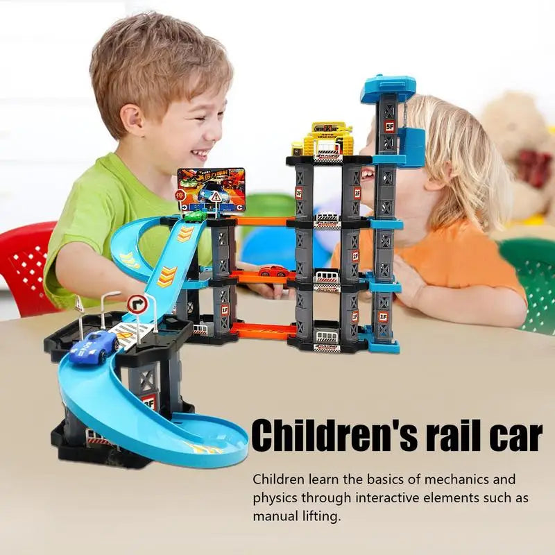 Toy Car Parking Garage Track Playset for Boys & Girls Gifts