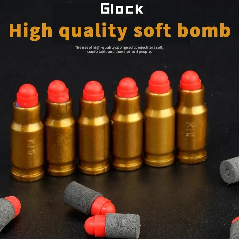 Soft Bullet Toy Gun for 6+ Kids Outdoor Combat Weapon Eat Chicken Toys with Silencer Foam Ejection Toy Gun Toy For Boys Girls