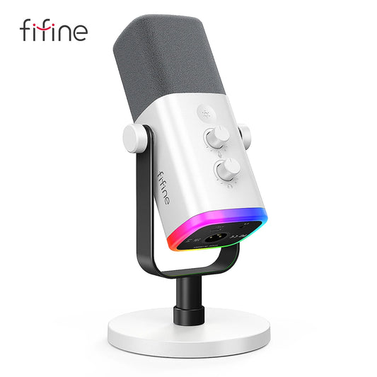 FIFINE XLR/USB Microphone and Headphone Jack for PS4/PS5